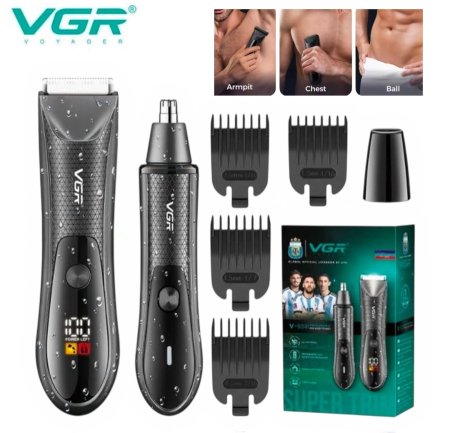 بكج ماكينتين حلاقة شعر الجسم و الانف (2 في 1) الاحترافيه VGR V-934