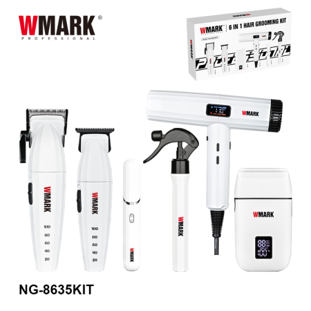 مجموعة الحلاقة دبليو مارك الاحترافية مجموعة الحلاقين WMARK NG-8635 (6 in 1)