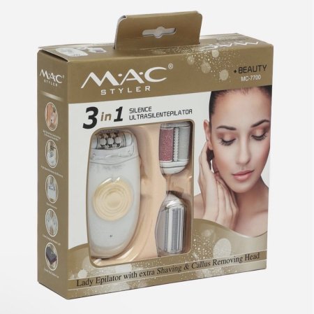 ماكينة إزالة شعر الجسم للنساء الاحترافية ماك ستايلر (3 في 1)  MAC MC-7700