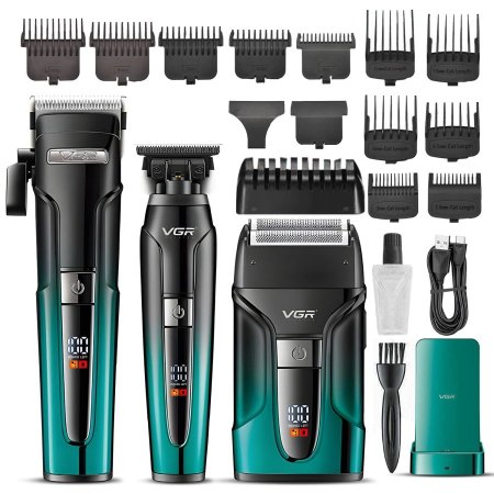 طقم ماكينات حلاقة احترافي مع قاعدة شحن  VGR V-694 Professional Salon