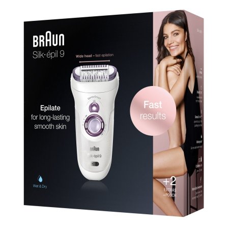 جهاز ازالة الشعر براون النسائية ، الاصدار 9 | Braun Epilator Silk-épil 9 9700