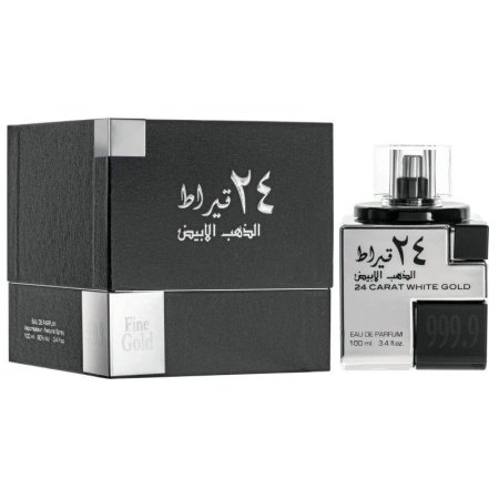 عطر ٢٤ قيراط الذهب الابيض Lattafa 24 Carat White Gold Eau de Parfum 100m