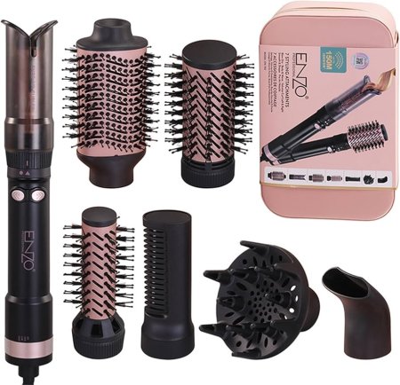 مجموعة تصفيف الشعر الاحترافية من اينزو ENZO EN-760 Hair Styling Brush Set 7-in-1