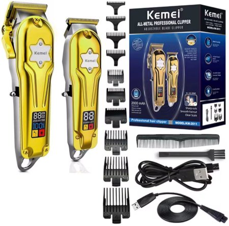 مجموعة ماكينات كيمي الاحترافية حلاقة وتصفير  KEMEI KM-2011