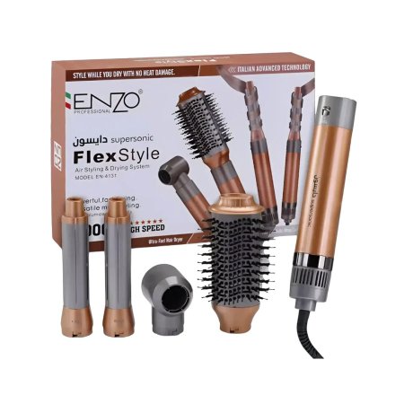 المشط متعدد الاستعمالات ومجفف الشعر الاحترافي Precision Ware ENZO EN-4131 بتقنية أيونية