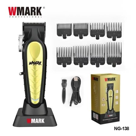ماكينة قص الشعر الاحترافية دبليو مارك مع قاعدة شحن WMARK NG-138
