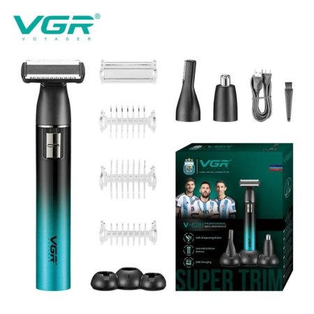 مجموعة حلاقة اللحية والعناية بالجسم والاماكن الحساسة (3 رؤوس) VGR V-628