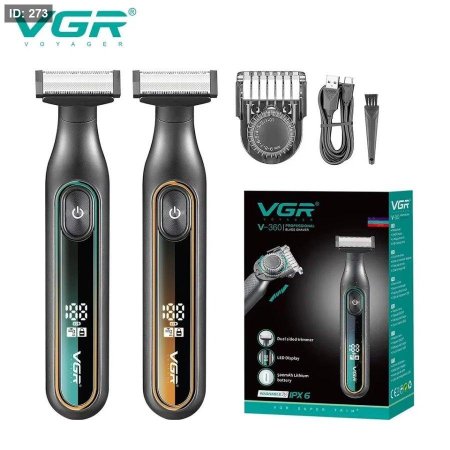 حلاقة الجسم والاماكن الحساسة والذقن باتجاهين مع شاشة رقمية VGR V-360