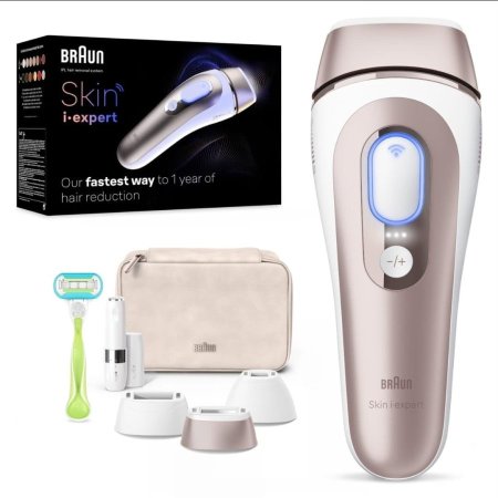 جهاز إزالة الشعر بالليزر Braun Skin i·expert IPL PL7257 أبيض/برونزي