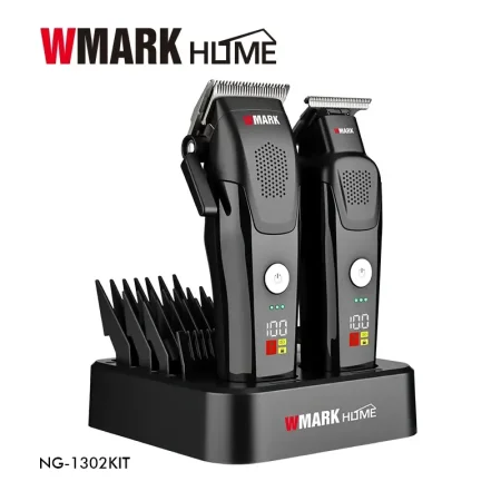 طقم ماكينة قص وحلاقه وتحديد الشعر الاحترافي دبليو مارك WMARK NG-1302KIT