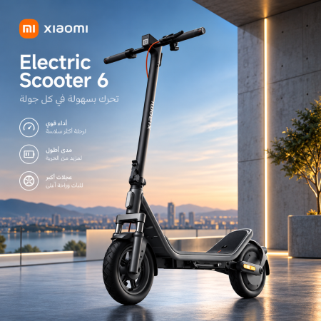 سكوتر شاومي الكهربائي Xiaomi Electric Scooter 6 – الجيل السادس