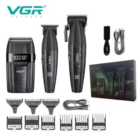 مجموعة أدوات الصالون الاحترافية VGR القابلة لإعادة الشحن - V-640 S3