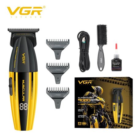 ماكينة حلاقة زيرو احترافية للرجال بشفرة T بدون فجوة لتحديد اللحية والشعر بدقة VGR V-285T